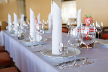 elegantly laid the table