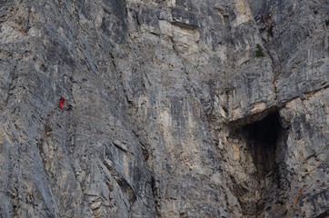 Climbers in action