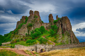 Plakat Belogradchik skały Fortress, obraz Bulgaria.HDR