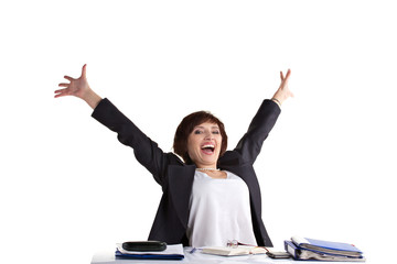 successful bisnesswoman laughing
