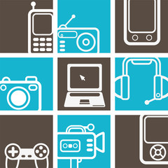 electronic icons design