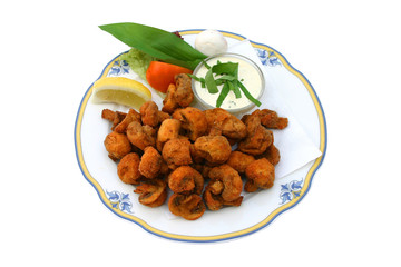 Champignons fritiert