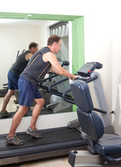 Sports man in sports hall