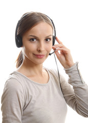 Call Center Woman with Headset