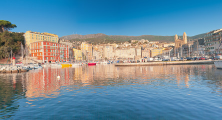 panorama du port de Bastia, Corse