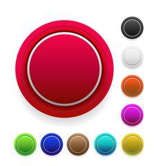 Circle Colorful Blank Buttons