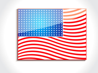 Fototapeta premium abstract glossy american flag
