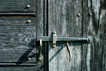 Old iron door latch