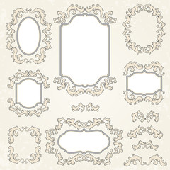 Design elements and page decoration vintage frames.