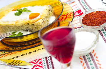 Delicious food in restaurant