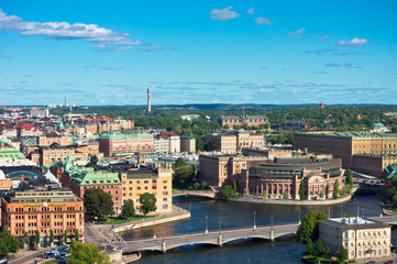 Fototapeta premium A view of Stockholm old city, Sweden