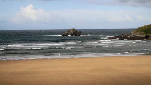 Cornwall sea England Crantock bay