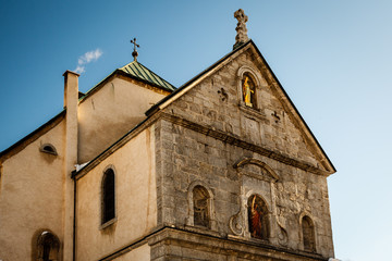 Medieval Church in the Center of Megeve, French Alps, France