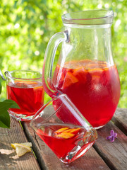 Fruit lemonade or Sangria