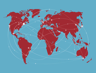 Vector illustration travel world map
