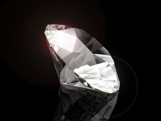 diamond on black background