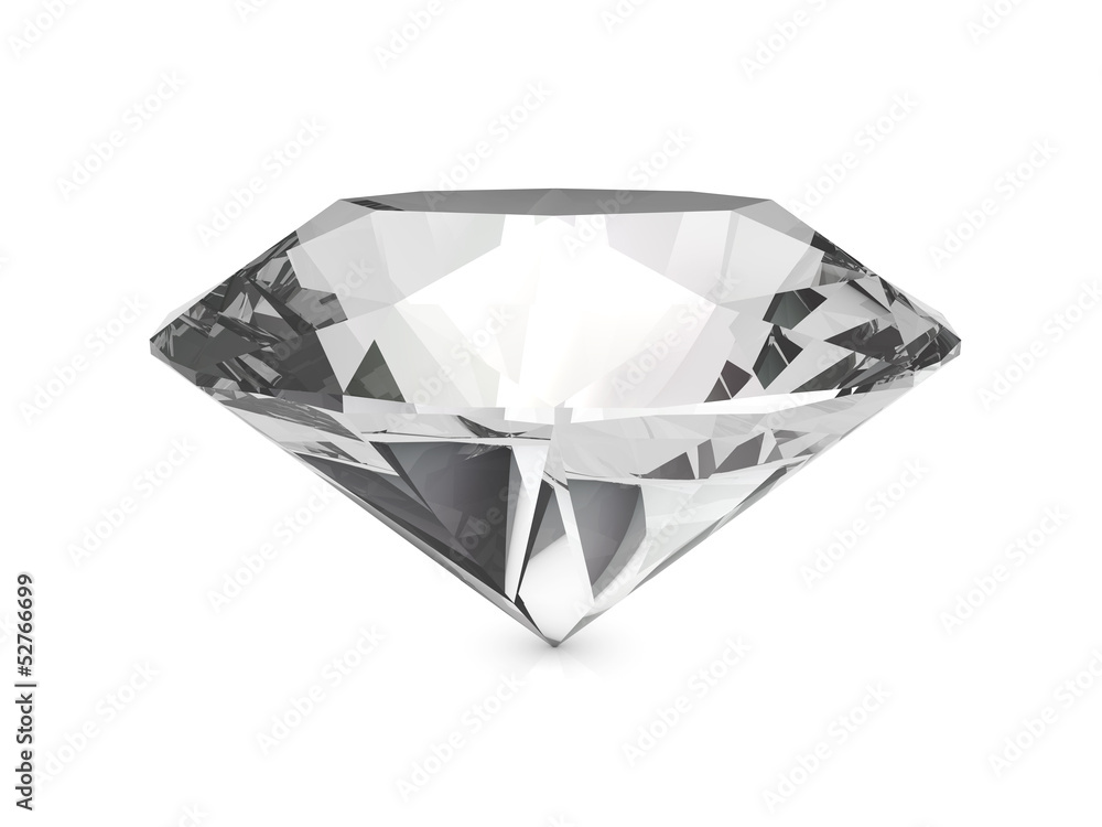 Sticker diamond on white background