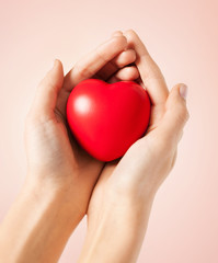 Fototapeta premium woman hands with heart
