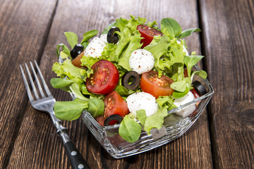 Portion of fresh Tomato-Mozzarella Salad