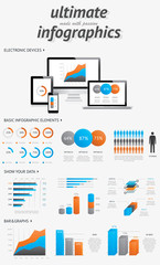 Fototapeta premium Ultimate info graphics elements set vector