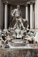 The Trevi Fountain  in Rome.