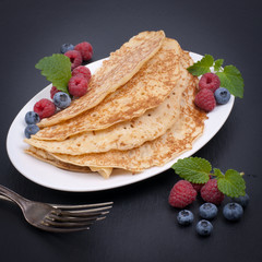 Pancakes with berries