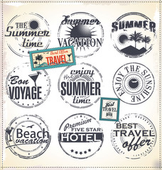 Obraz premium Summer vacation grunge rubber stamp