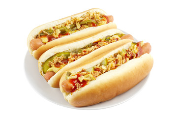 Hotdogs auf Teller