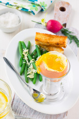 Fototapeta premium Boiled egg for breakfast