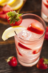 Refreshing Ice Cold Strawberry Lemonade