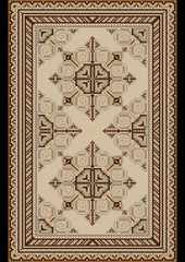Pattern for light carpet with beige and brown shades