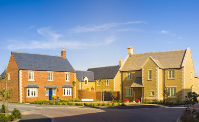 Street view of new houses