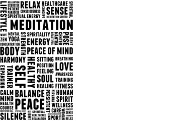 Meditation Tagcloud Banner - 52775626