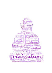 Meditation Buddha Tagcloud tag cloud - 52775645