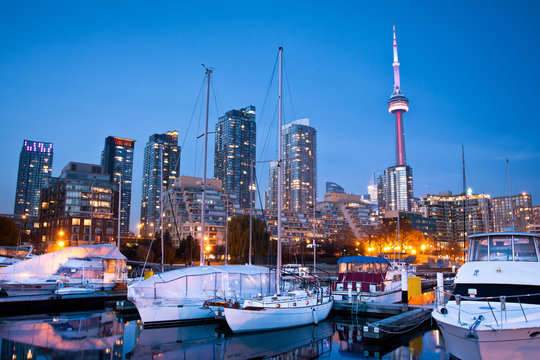 View of Toronto Yacht Club at Toronto harbor