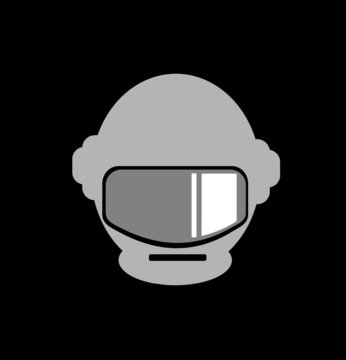 futuristic robot head
