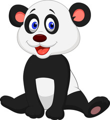 Fototapeta premium Cute baby panda cartoon