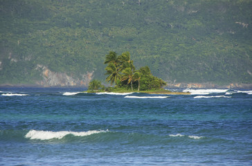 Small island near Las Galeras beach, Samana peninsula