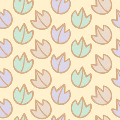 Seamless pattern of colorful leaf background