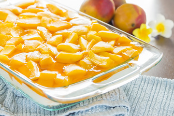 Hawaiian Mango Jello Cheesecake