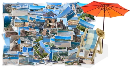 Cercles muraux Plage de Palombaggia, Corse concept vacances détente en Corse