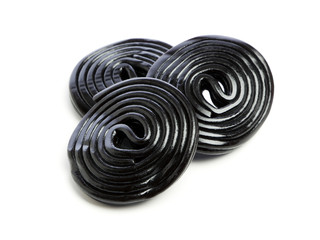 Licorice wheels isolated