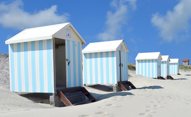 Naklejka premium Cabines de plage à Hardelot