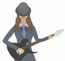 girl with a guitar
