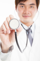 young smiling Doctor with stethoscope