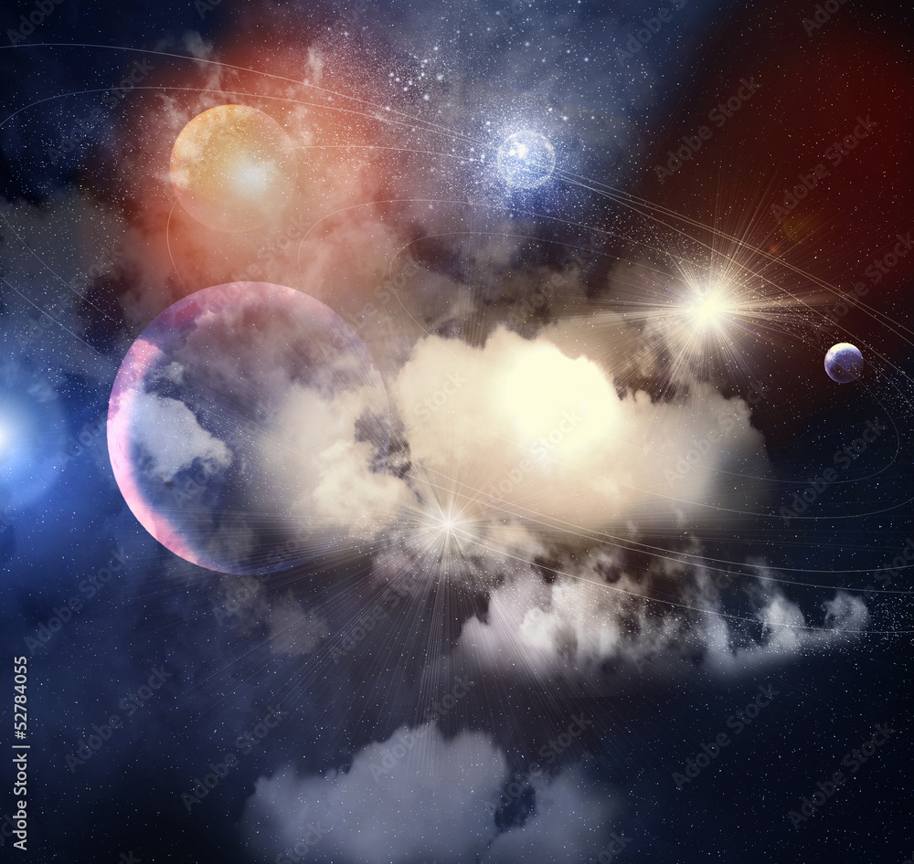 Canvas Prints image of planets in space
