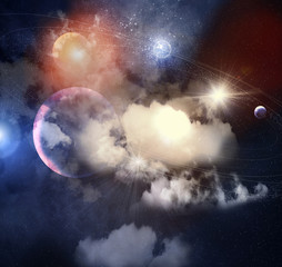 Image of planets in space