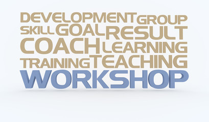 Workshop Concept words white background