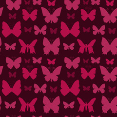 Butterflies seamless pattern