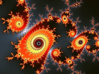 Red patterned fractal